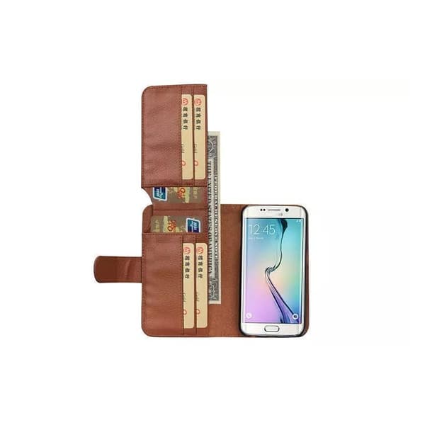 Iphone X Wallet Case More Pockets 6 pockets Brown