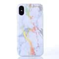 Miniatyrbild 1 av 2: TPU Skal IMD Marmor till iPhone X - White