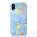 Miniatyrbild 1 av 2: TPU Skal IMD Marmor till iPhone X / XS - Baby Blue