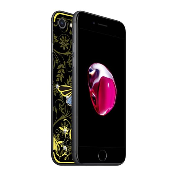 NXE Insect Pattern Rhinestone Decor TPU Cover for iPhone 8 / 7 - Yellow Bee