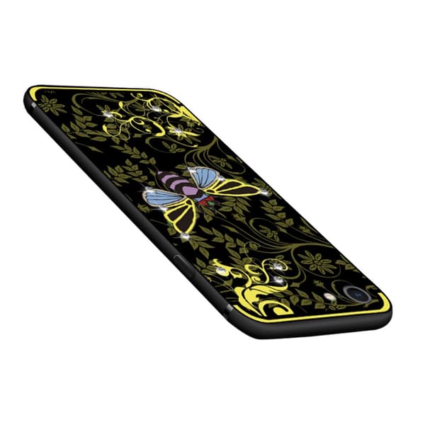 NXE Insect Pattern Rhinestone Decor TPU Cover for iPhone 8 / 7 - Yellow Bee