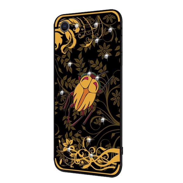 NXE Insect Pattern Diamante TPU Case for iPhone 8 Plus / 7 Plus - Yellow Cicada