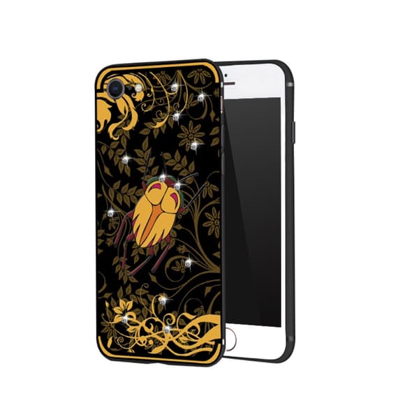 NXE Insect Pattern Diamante TPU Case for iPhone 8 Plus / 7 Plus - Yellow Cicada