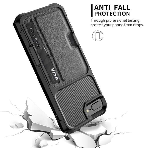 iPhone 8 Plus stødsikkert cover med kortrum Solid V2