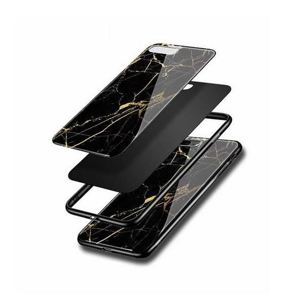 iPhone 7 Plus Marble Shell 9H Glasbagside Glasbagside