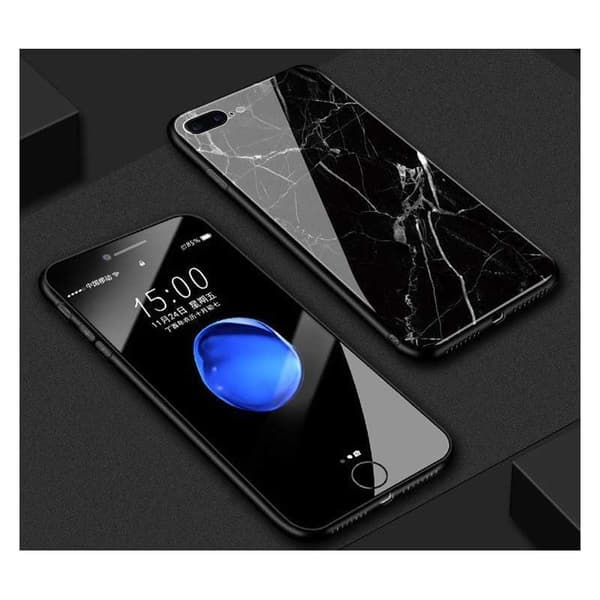 iPhone 7 Plus Marble Shell 9H Glasbagside Glasbagside