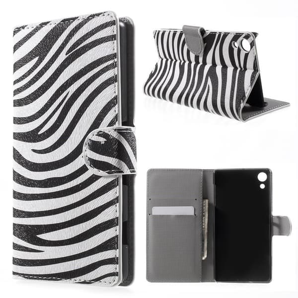 Sony Xperia Z3+ E6553 Zebra Stripe Plånboksfodral