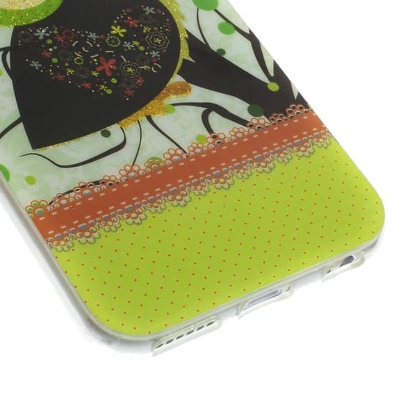 Iphone 6/6S 4.7" TPU Skal Gentle Owl Glitter Powder