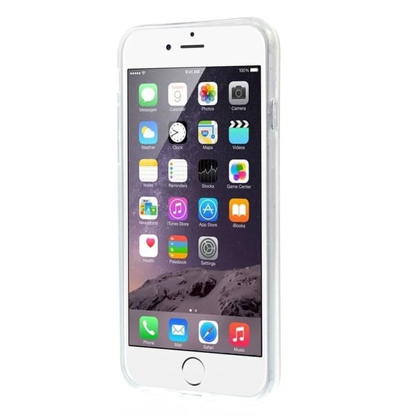Iphone 6/6S 4.7" TPU Skal Owl Lover & Flower Glitter Powder