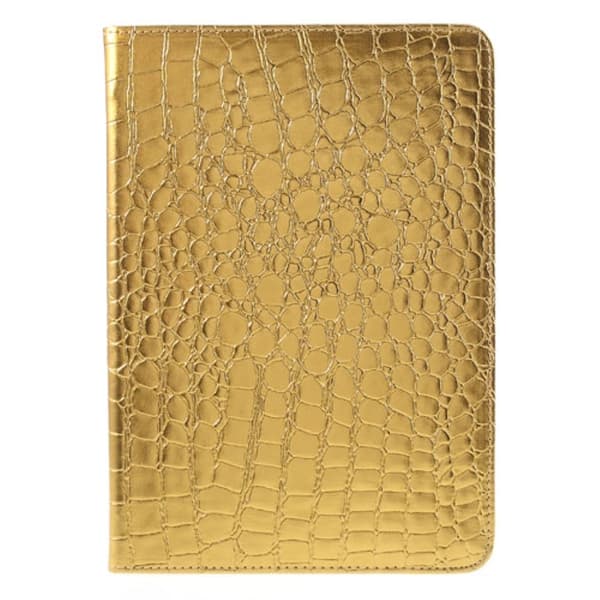 Fodral iPad Air / iPad 9.7 2017 & 2018 360 rotation Krokodil Guld