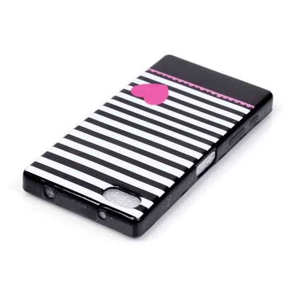 Sony Xperia Z5 Compact TPU Skin Case - Stripes and Heart