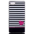 Miniatyrbillede 1 af 3: Sony Xperia Z5 Compact TPU Skin Case - Stripes and Heart