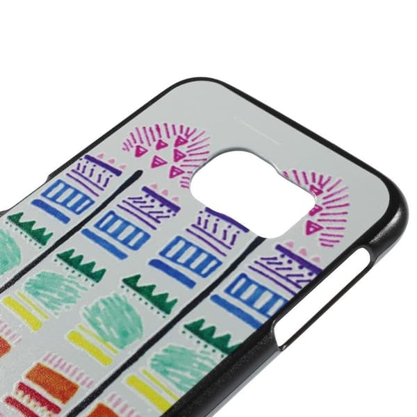 Samsung Galaxy S6 Hard Case skal Tribal Colorful Feather