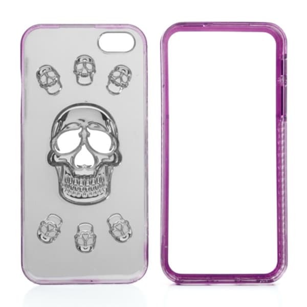 iPhone 5/5s Dödskalle ,Skull Skal LILA