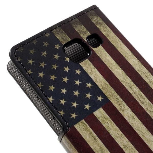 Samsung Galaxy A3 (2016) Lommebok-deksel - Retro amerikansk flagg
