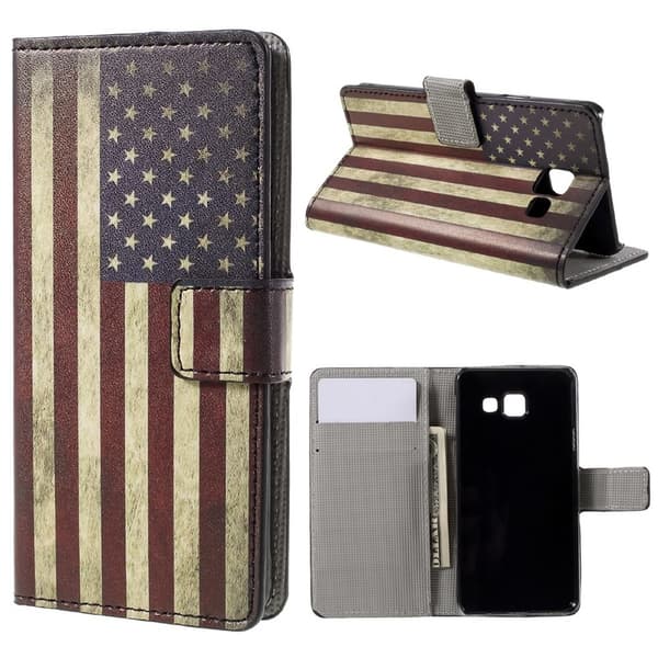 Samsung Galaxy A3 (2016) Lommebok-deksel - Retro amerikansk flagg