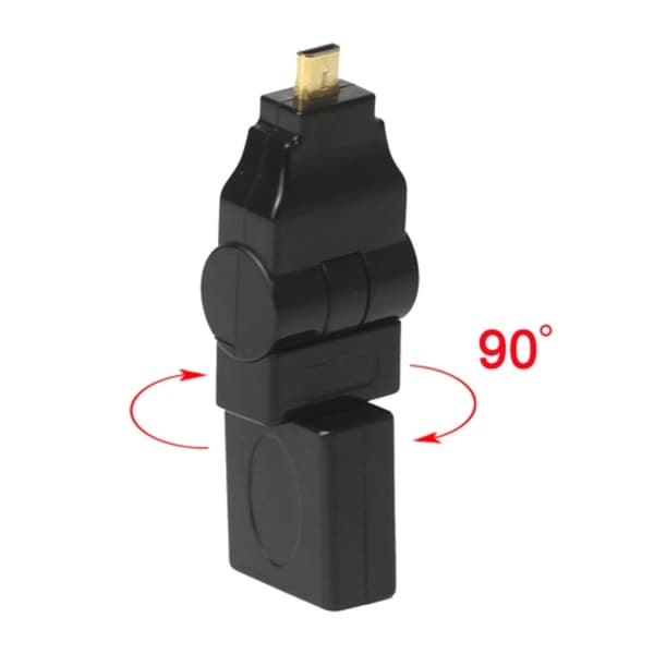 Micro HDMI til HDMI-adapter 180+90 graders vri
