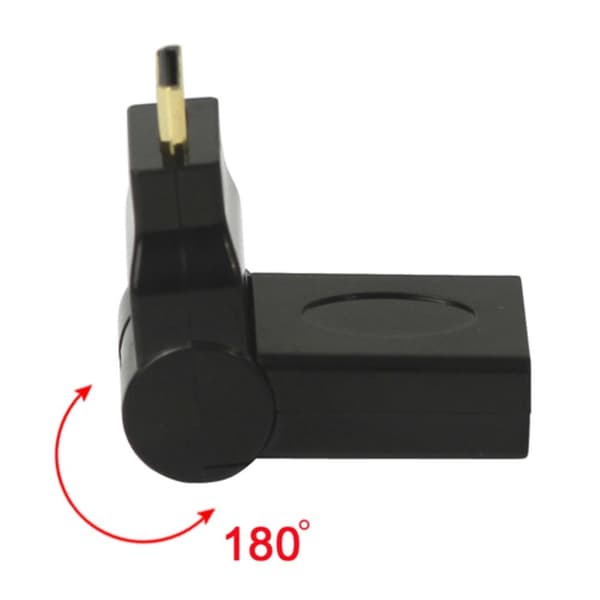 Micro HDMI til HDMI-adapter 180+90 graders vri