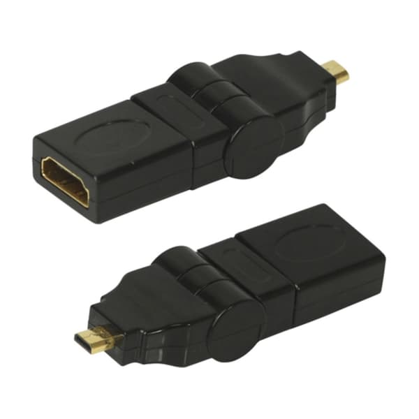 Micro HDMI til HDMI-adapter 180+90 graders vri