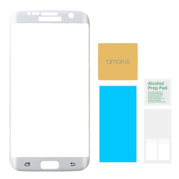 AMORUS Samsung Galaxy S7 Edge Härdat glas - Vit