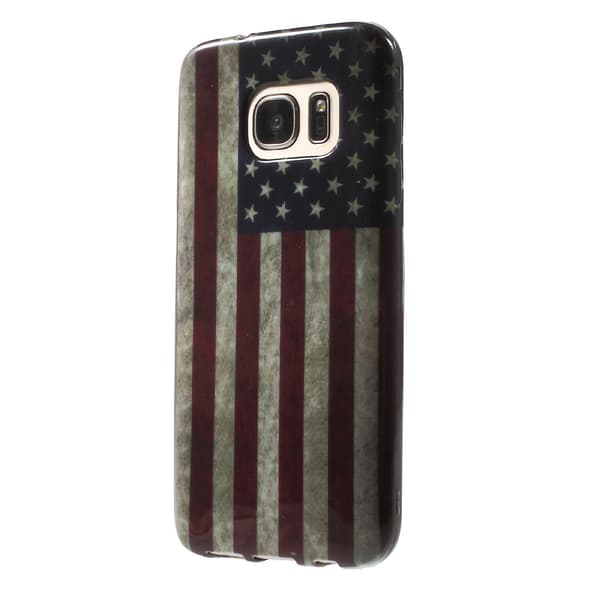 Samsung Galaxy S7 TPU skal - Retro US Flag