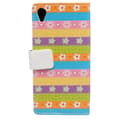 Miniatyrbild 5 av 5: Sony Xperia X Plånboksfodral Flowers and Stripes