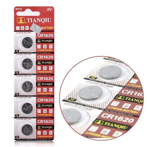 Alkalisk Knappcellbatteri CR1620 Storpack