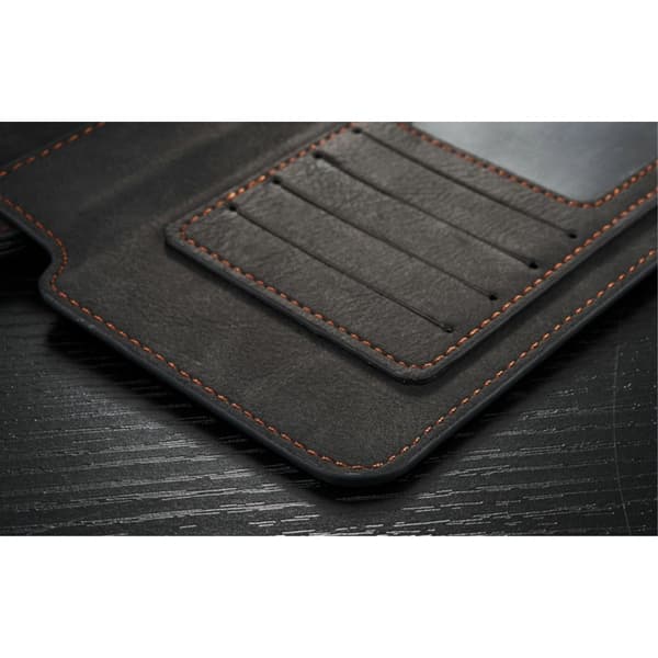 CASEME iPhone 6 / 6s Plus Retro läder plånboksfodral - Svart