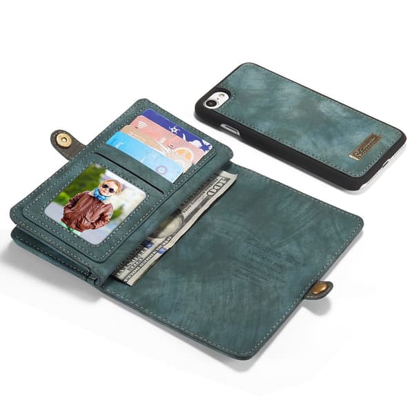 CASEME iPhone 7/8 Plus Retro Splitt Lær Lommebok-deksel
