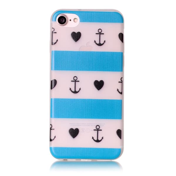 iPhone 7 / iPhone 8 Skal Glow in the dark - Anchor Heart Stripe