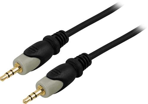 DELTACO ljudkabel, 3,5mm ha - ha,  5m