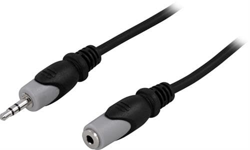 DELTACO ljudkabel, 3,5mm ha - ho,  5m