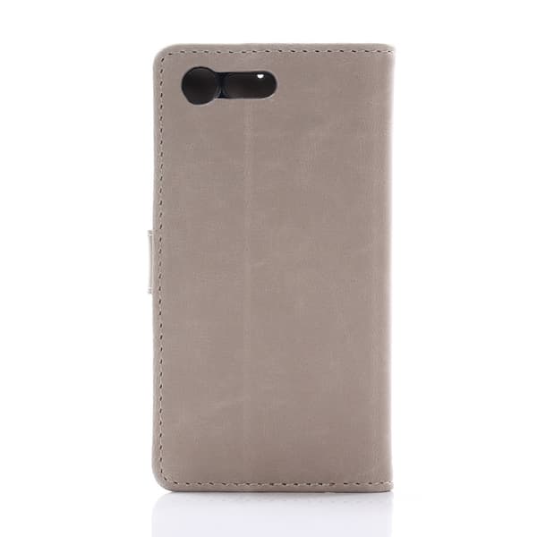 Retro Lompakkoteline Sony Xperia X Compact - Musta