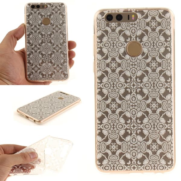 Huawei Honor 8 TPU IMD Skal - Flowers Pattern