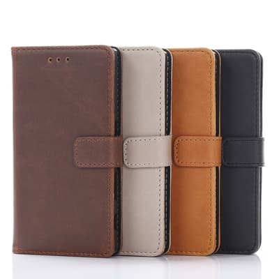 Retro Wallet Stand Case for Sony Xperia X Compact - Black