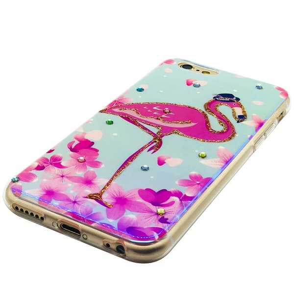 Pink Flamingo - Retroskal av Silikon för iPhone 6/6S