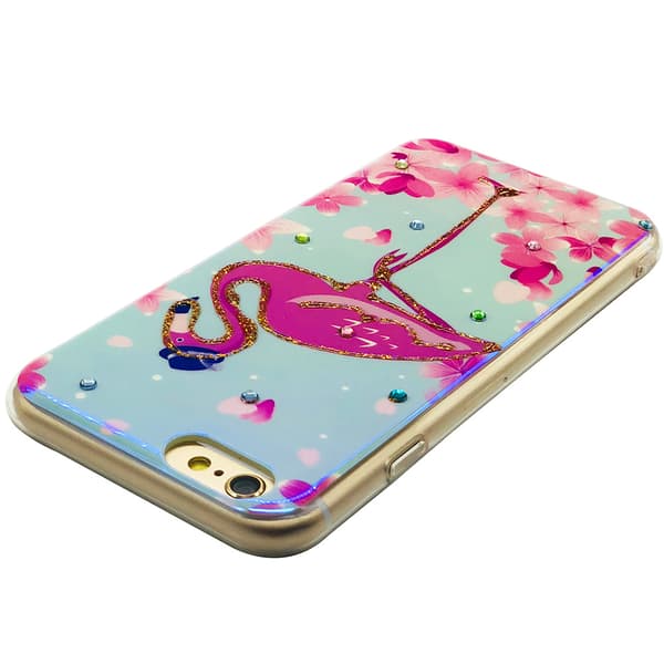 Pink Flamingo - Retroskal av Silikon för iPhone 6/6S