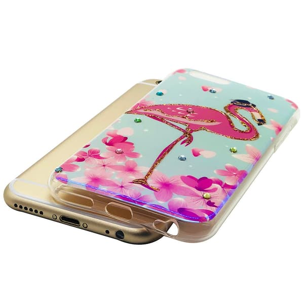 Pink Flamingo - Retroskal av Silikon för iPhone 6/6S