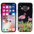 Miniatyrbild 1 av 8: Black Flamingo - Retroskal av silikon för iPhone X/XS
