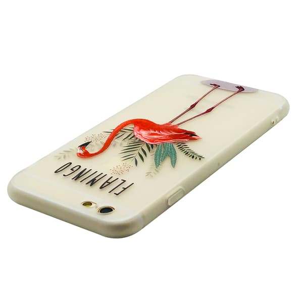 Flamingo - Retroskal av silikon för iPhone 6/6S Plus