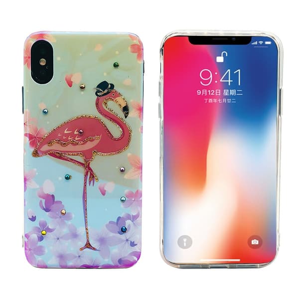 iPhone X/XS - Silikonskal Holiday (Pink Flamingo)