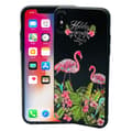 Miniatyrbild 2 av 8: Skyddande Skal av Silikon till iPhone X/XS (BLACK FLAMINGO)