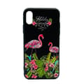 Miniatyrbild 1 av 8: Skyddande Skal av Silikon till iPhone X/XS (BLACK FLAMINGO)