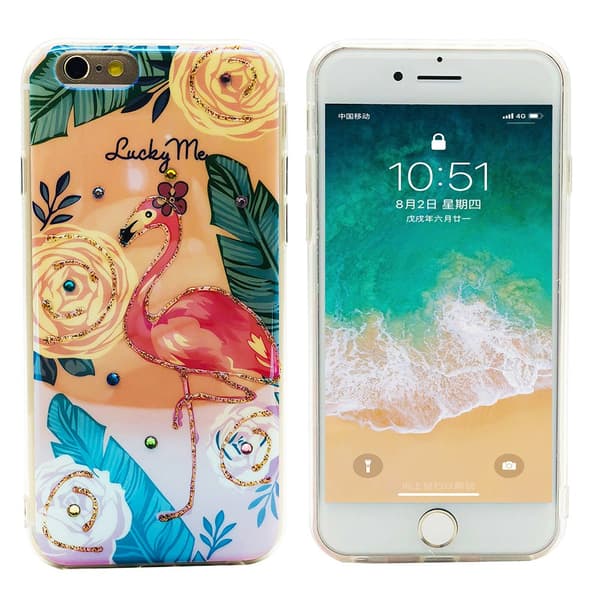 iPhone 6/6S Plus - Silikonskal Holiday (Pretty Flamingo)