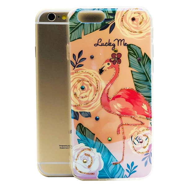 Skyddsskal PRETTY FLAMINGO för iPhone 6/6S Plus