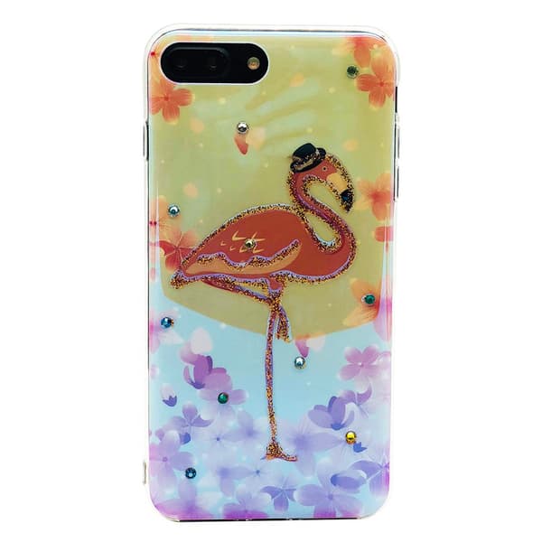 Skyddsskal PINK FLAMINGO för iPhone 8