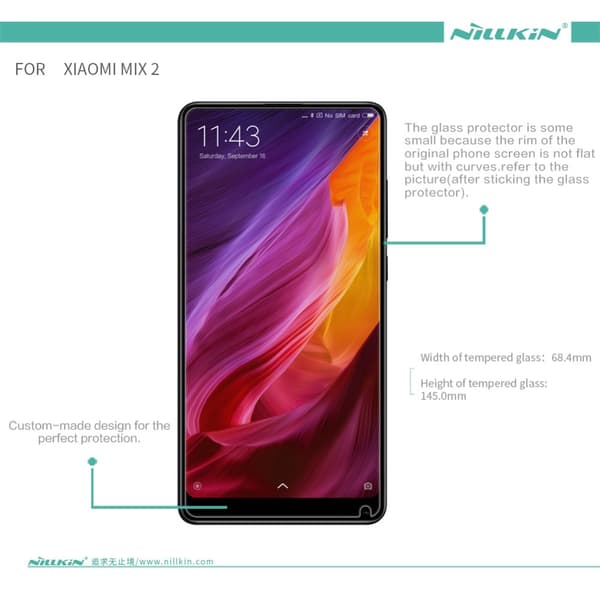 Xiaomi Mi Mix 2 Härdat glas 0,33mm NILLKIN Amazing H+PRO