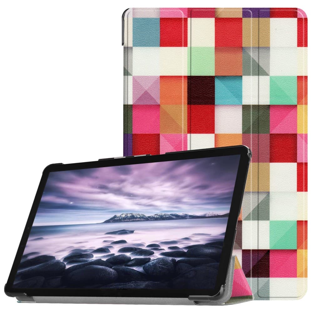 Tri-fold Stand Cover for Samsung Galaxy Tab A 10.5 (2018) - Checks