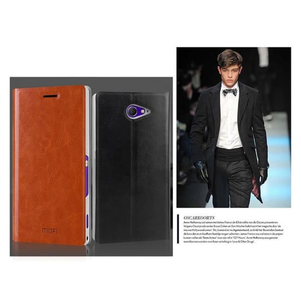 Black MOFI Rui Series Stand Case for Sony Xperia M2