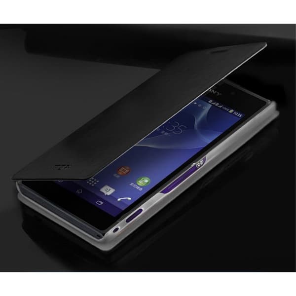 Black MOFI Rui Series Stand Case for Sony Xperia M2